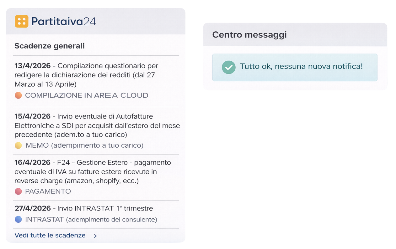 Gestione Scadenze PartitaIva24 Cloud
